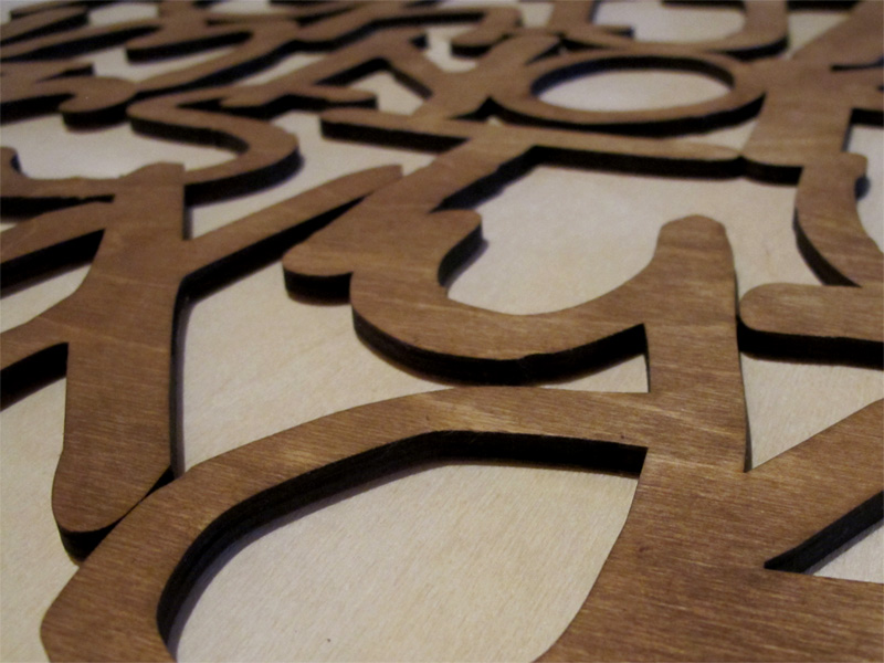 Alphabet laser cut wood wall hangings for kids 3