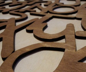 Laser cut alphabet kids wood wall hanging 2