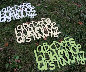 Laser cut alphabet kids wood wall hanging 3