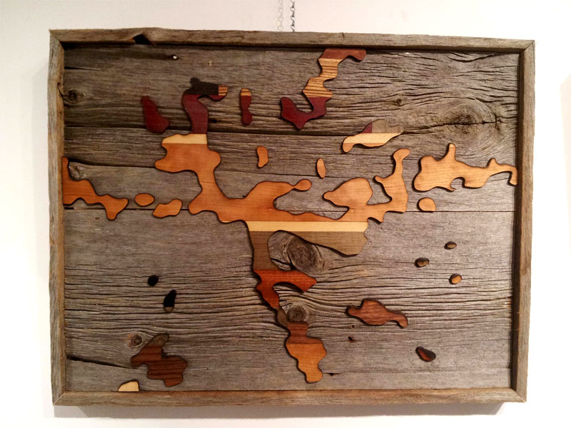 Laser cut Ontario lakes wood art prints by Dan Thompson-Walker - Print #2