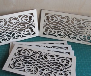 Laser cut wood grate 1