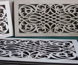 Laser cut wood grate 2