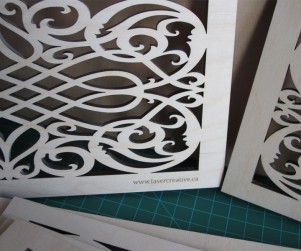 Laser cut wood grate 3