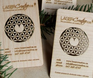 Laser Cut Wood Business Cards 1