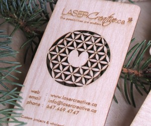 Laser Cut Wood Business Cards 2
