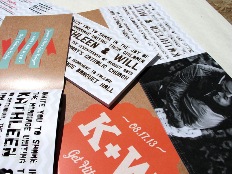 Laser Cut Font/Letter Cutout Wedding Invitation Booklet