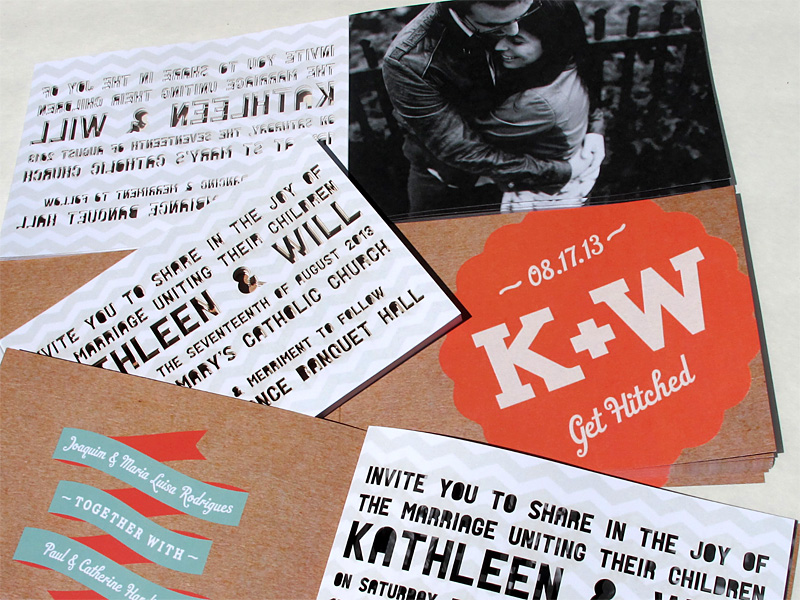 Laser cut font cutouts wedding invitation booklet close up of all pages