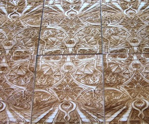 Laser cut and laser engraved wood print by Laura Boreal Isis 1