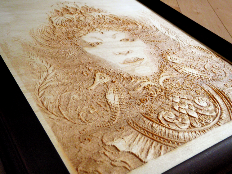 Grace of Mer by Autumn Skye Morisson laser engraved wood print