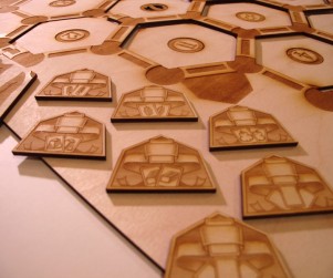 Settler of Catan custom laser cut wood game board 1