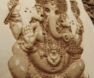 laser engraved ganesha wall hanging